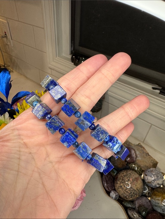 Jewelry - Blue Lapis Lazuli Cube Bracelet (listing is for one): B1102